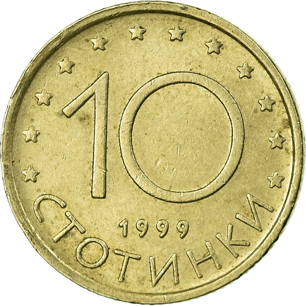 Münze, Bulgarien, 10 Stotinki, 1999, Sofia, S+, Copper-Nickel-Zinc, KM:240