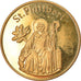 France, Medal, Abbaye de Jumièges, Saint Philibert, MS(63), Copper Gilt