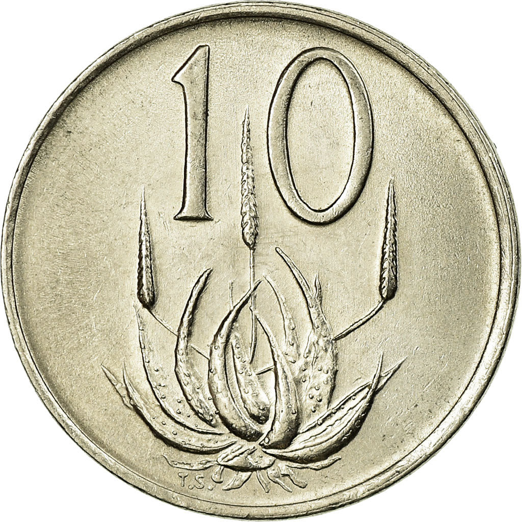 Moneda, Sudáfrica, 10 Cents, 1972, MBC, Níquel, KM:85