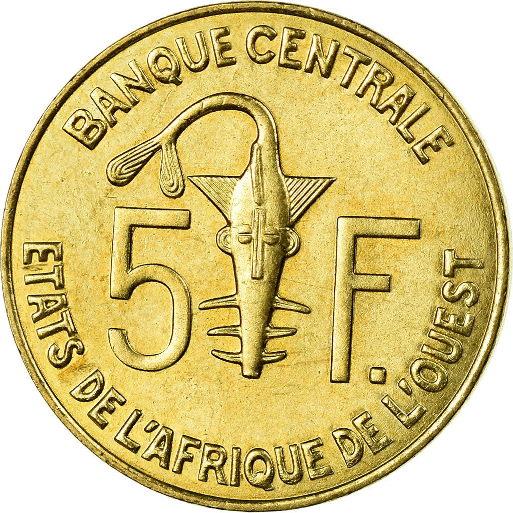 Coin, West African States, 5 Francs, 2004, Paris, EF(40-45)
