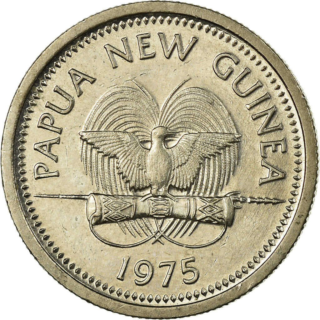 Coin, Papua New Guinea, 5 Toea, 1975, EF(40-45), Copper-nickel, KM:3