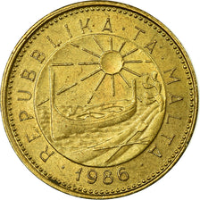 Coin, Malta, Cent, 1986, British Royal Mint, EF(40-45), Nickel-brass, KM:78