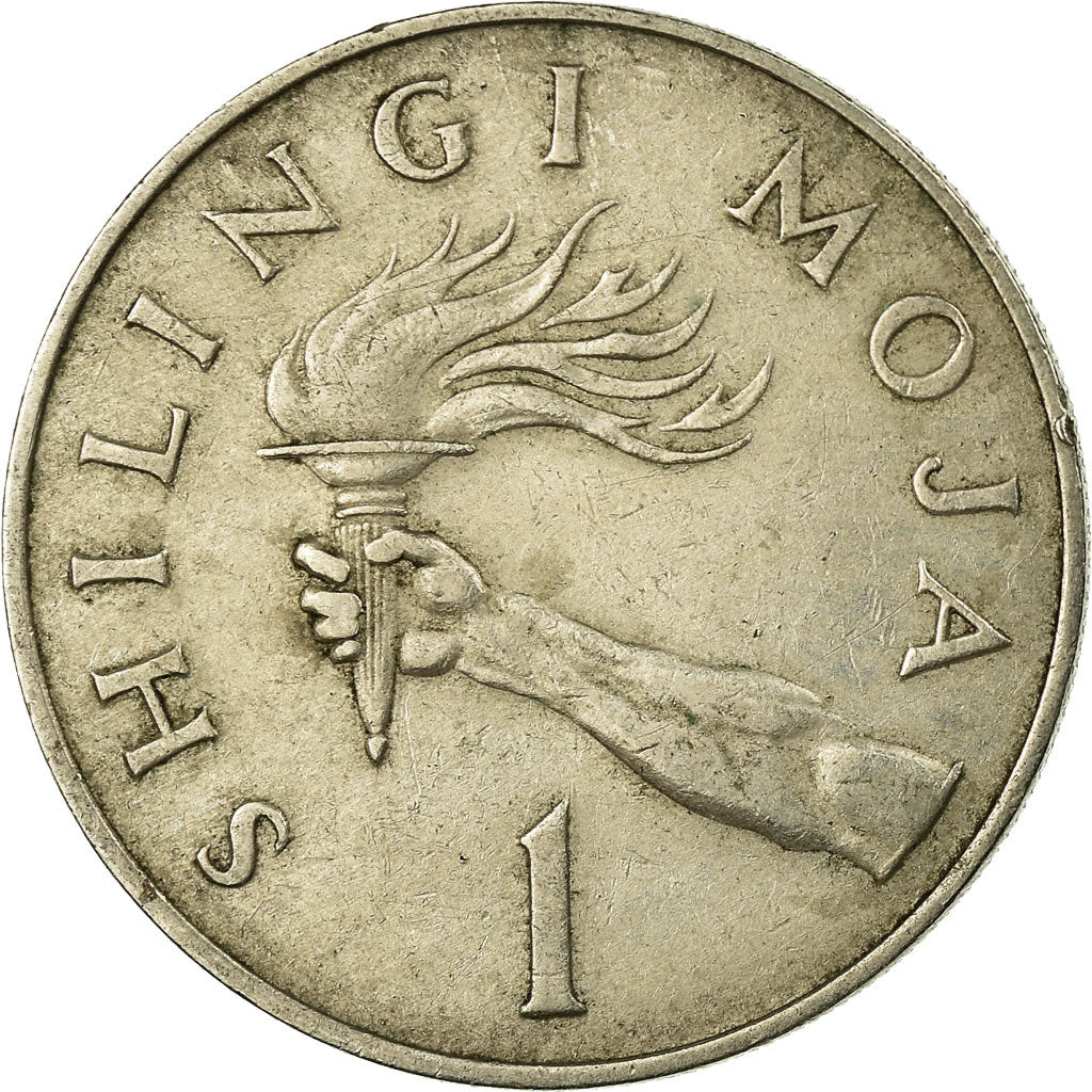 Moneta, Tanzania, Shilingi, 1966, VF(30-35), Miedź-Nikiel, KM:4