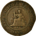 Coin, FRENCH INDO-CHINA, Cent, 1887, Paris, VF(30-35), Bronze, KM:1