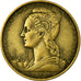 Coin, French Somaliland, 20 Francs, 1952, Paris, VF(30-35), Aluminum-Bronze