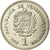 Moneda, Venezuela, Bolivar, 1989, MBC, Níquel recubierto de acero, KM:52a.2