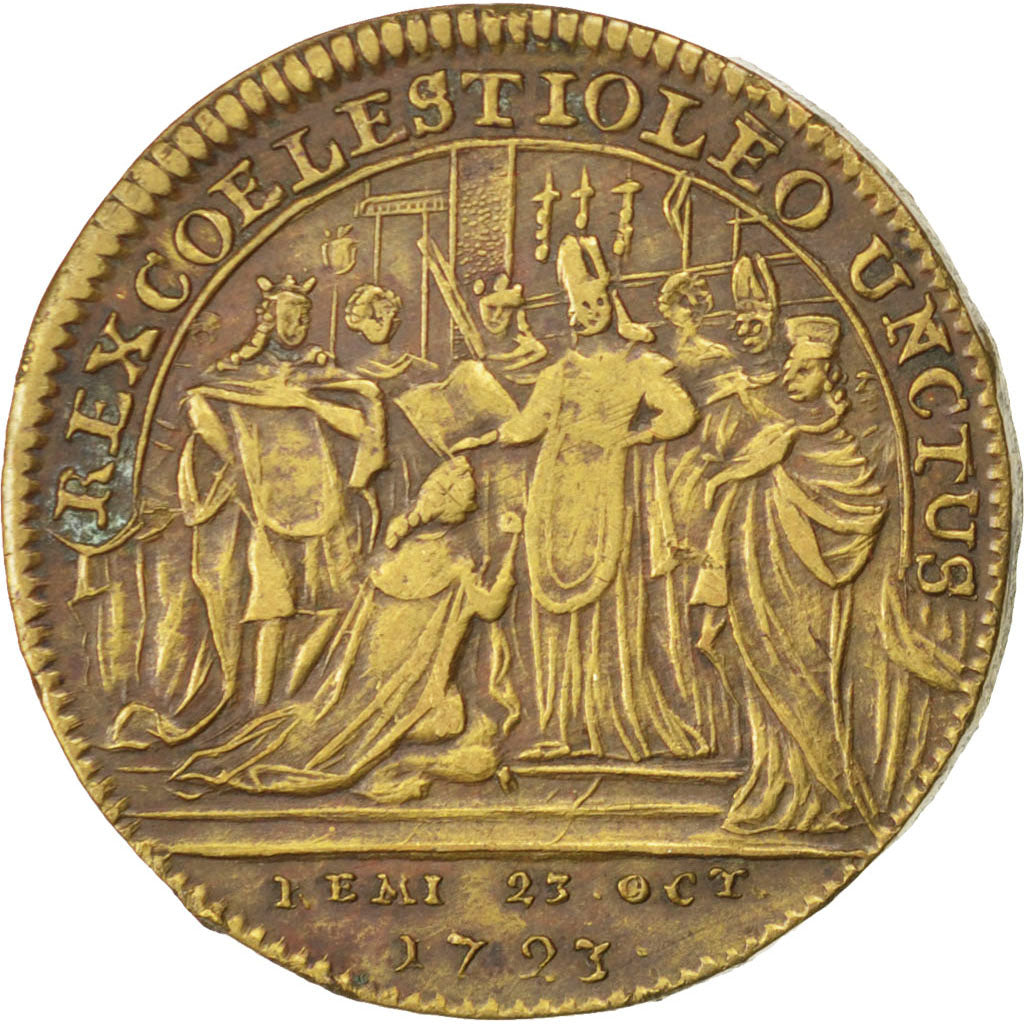 France, Royal, Token, EF(40-45), Copper, 25, Feuardent #7899, 5.60