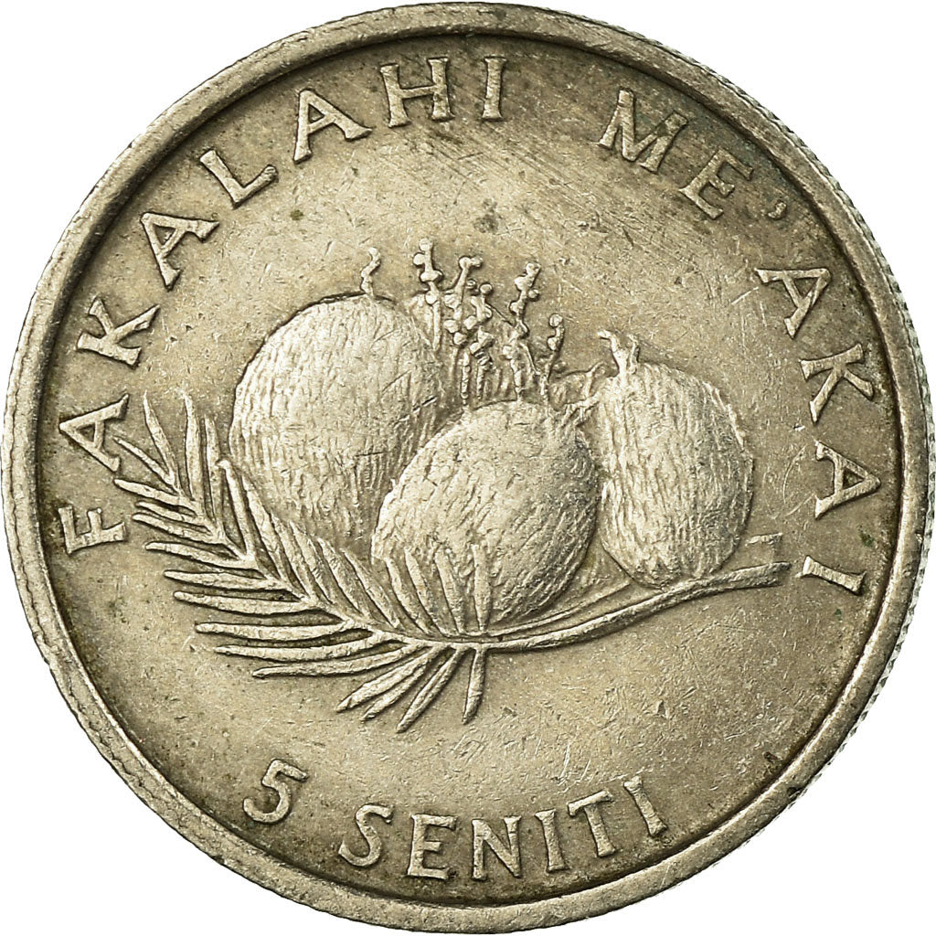 Moeda, Tonga, King Taufa'ahau Tupou IV, 5 Seniti, 1981, VF(30-35)