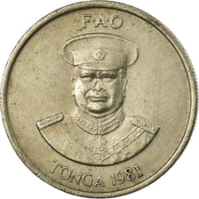 Coin, Tonga, King Taufa'ahau Tupou IV, 10 Seniti, 1981, VF(30-35)