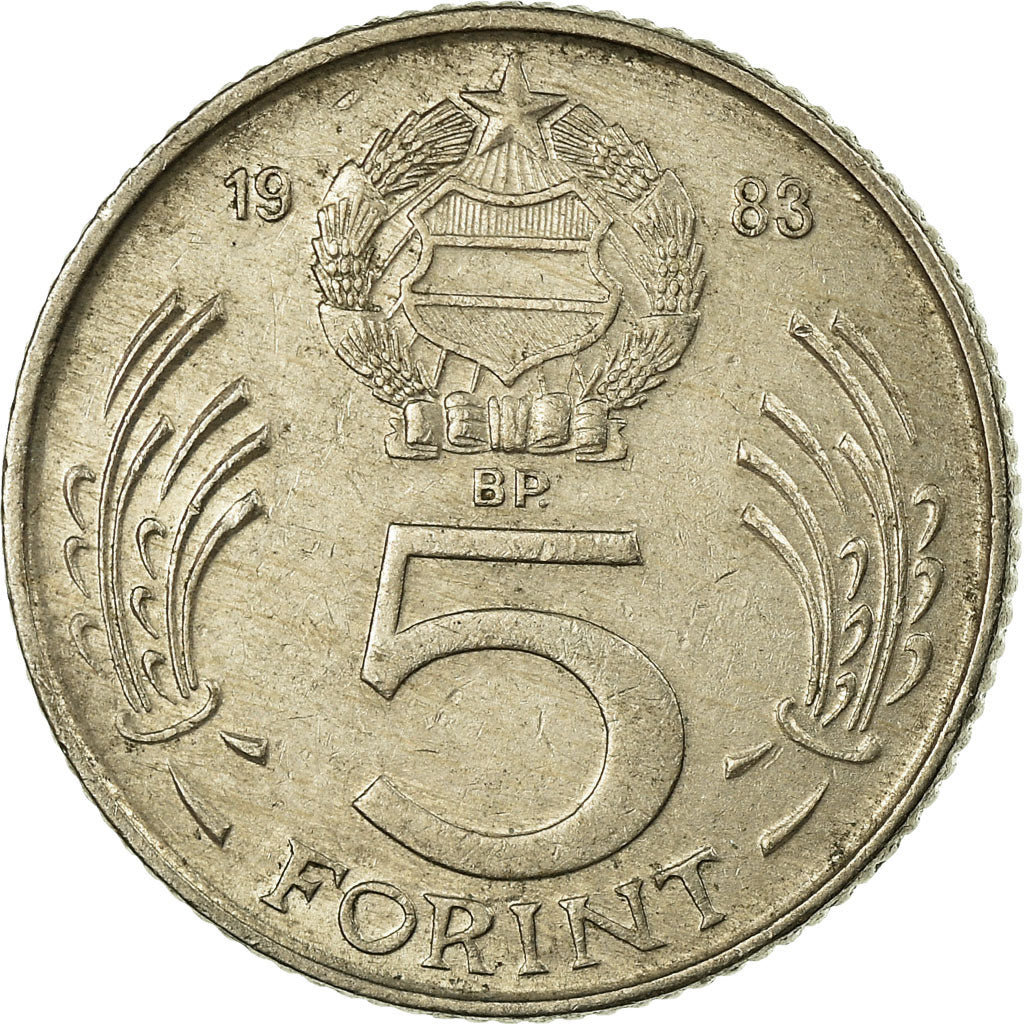 Coin, Hungary, 5 Forint, 1983, Budapest, VF(30-35), Copper-nickel, KM:635
