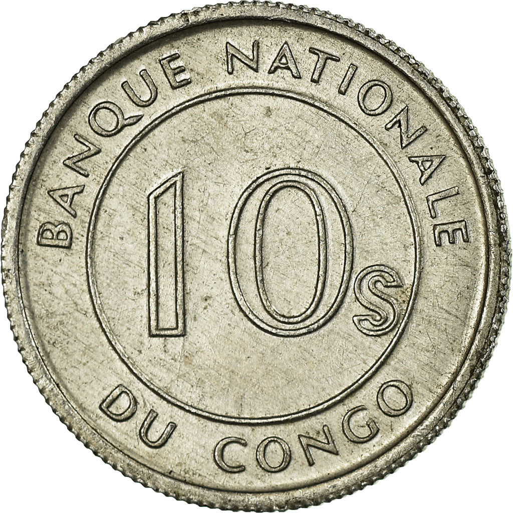 Coin, CONGO, DEMOCRATIC REPUBLIC, 10 Sengis, 1967, Paris, EF(40-45), Aluminum