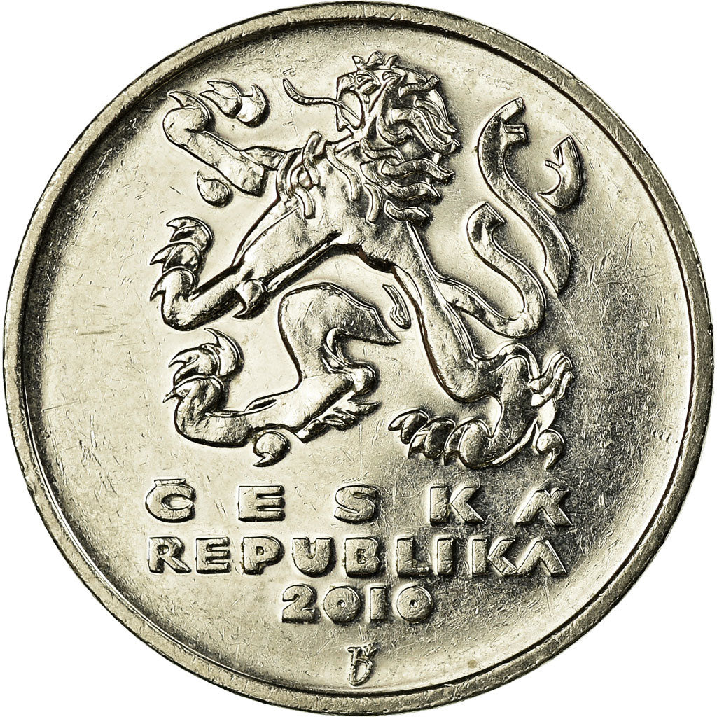 Coin, Czech Republic, 5 Korun, 2010, EF(40-45), Nickel plated steel, KM:8