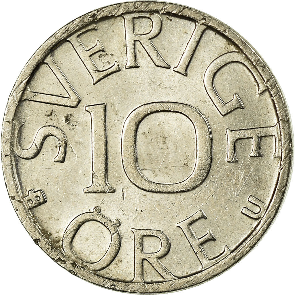 Münze, Schweden, Carl XVI Gustaf, 10 Öre, 1982, S+, Copper-nickel, KM:850