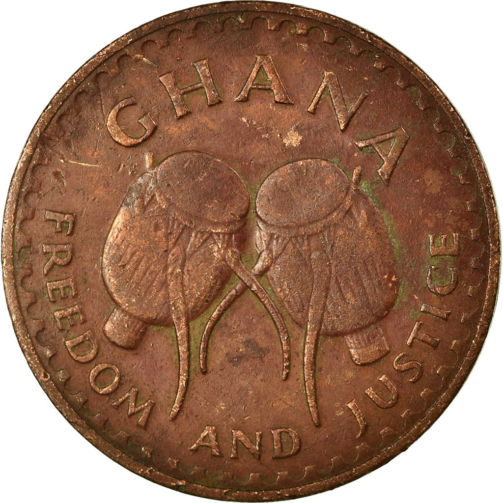 Coin, Ghana, Pesewa, 1967, VF(20-25), Bronze, KM:13