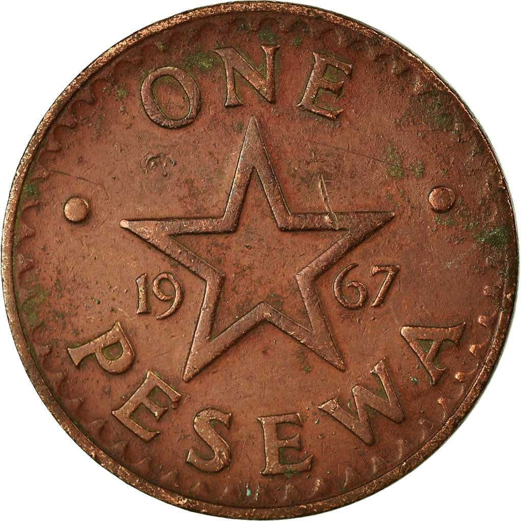 Coin, Ghana, Pesewa, 1967, VF(20-25), Bronze, KM:13