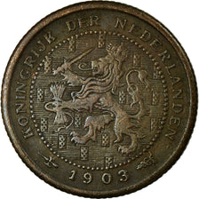 Coin, Netherlands, Wilhelmina I, 1/2 Cent, 1903, VF(30-35), Bronze, KM:133