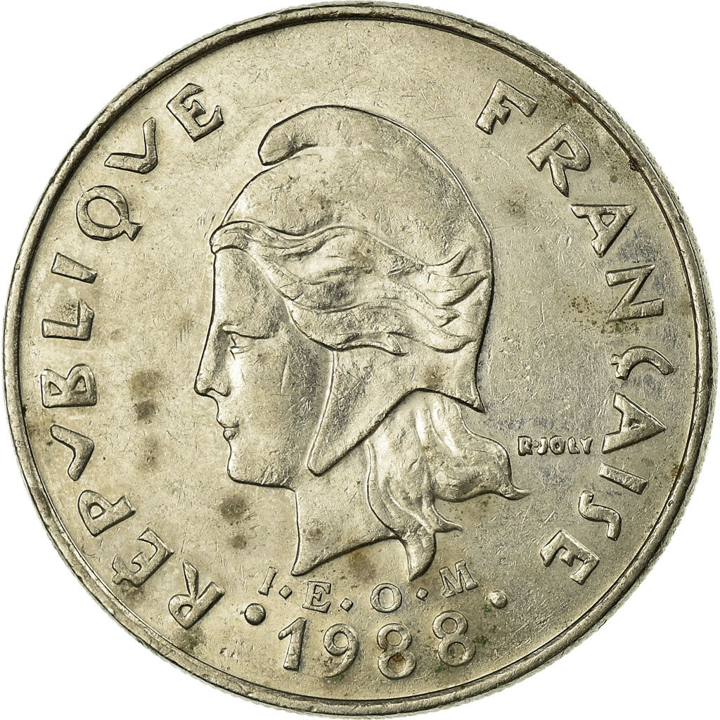 Moneta, Polinezja Francuska, 20 Francs, 1988, Paris, VF(30-35), Nikiel, KM:9