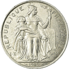 Munten, Nieuw -Caledonië, 5 Francs, 1989, Paris, ZF, Aluminium, KM:16