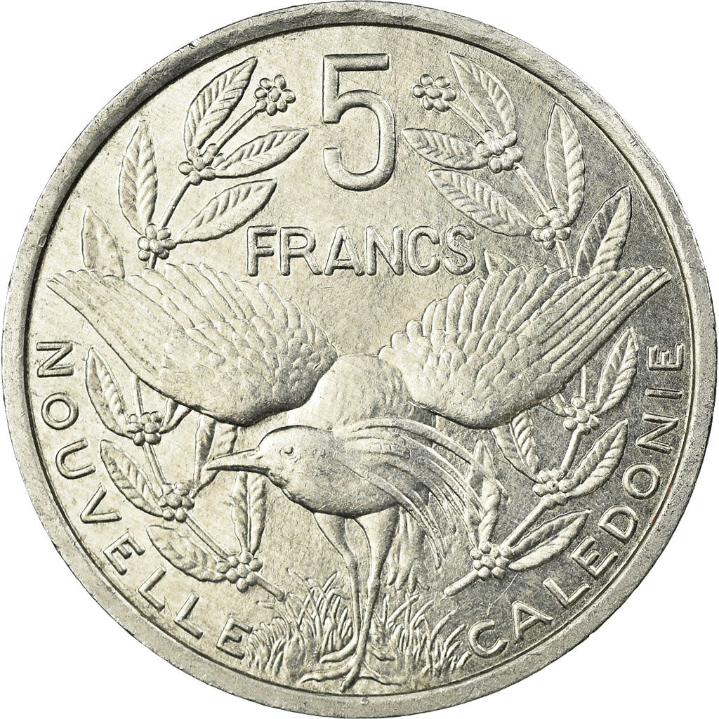 Munten, Nieuw -Caledonië, 5 Francs, 1989, Paris, ZF, Aluminium, KM:16