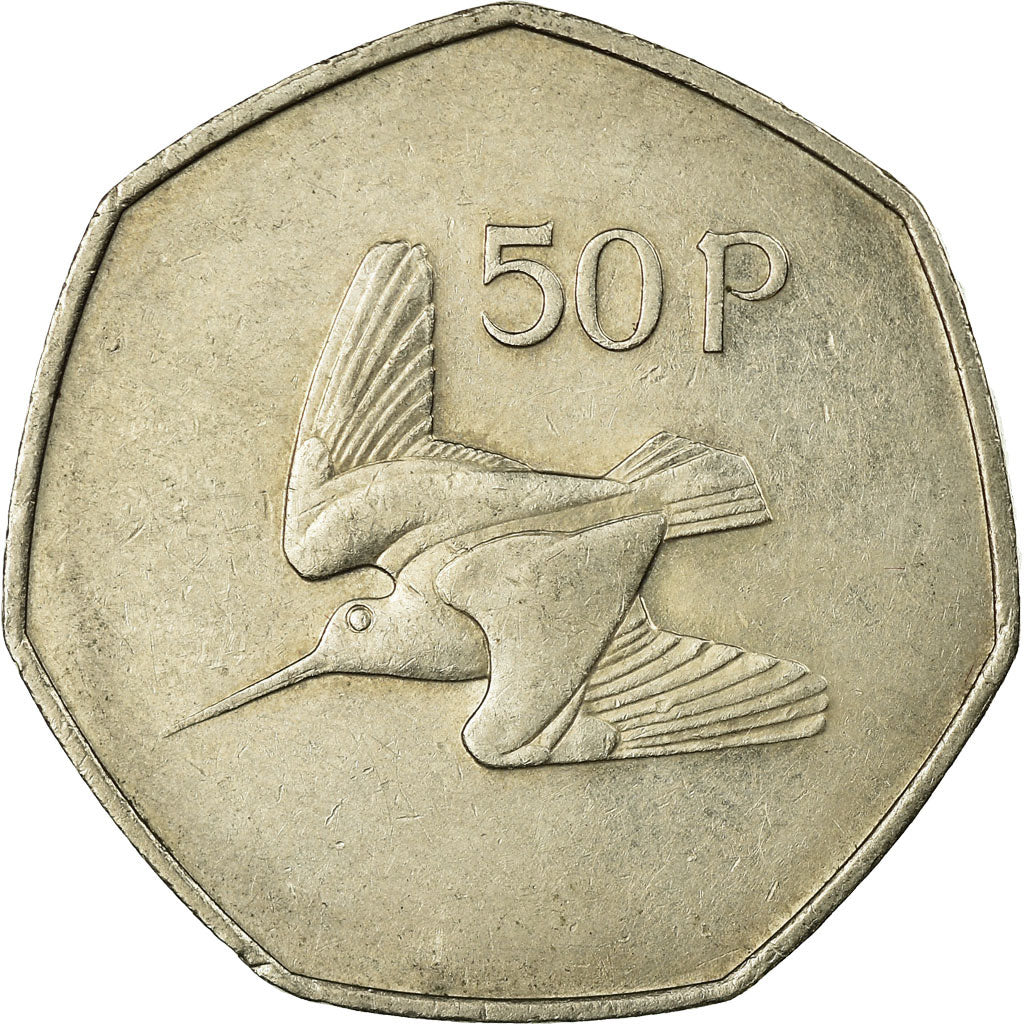 Coin, IRELAND REPUBLIC, 50 Pence, 1977, VF(30-35), Copper-nickel, KM:24