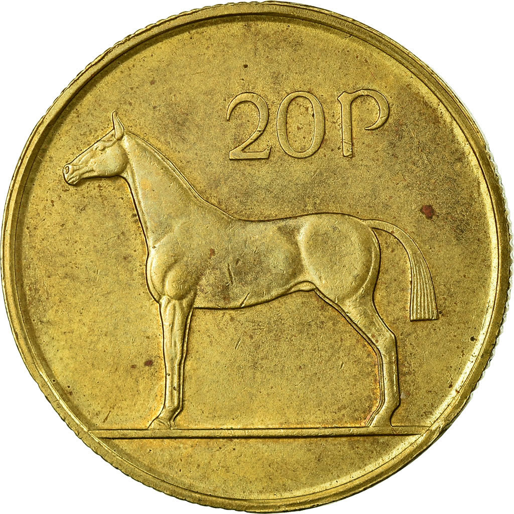 Coin, IRELAND REPUBLIC, 20 Pence, 1986, VF(20-25), Nickel-Bronze, KM:25