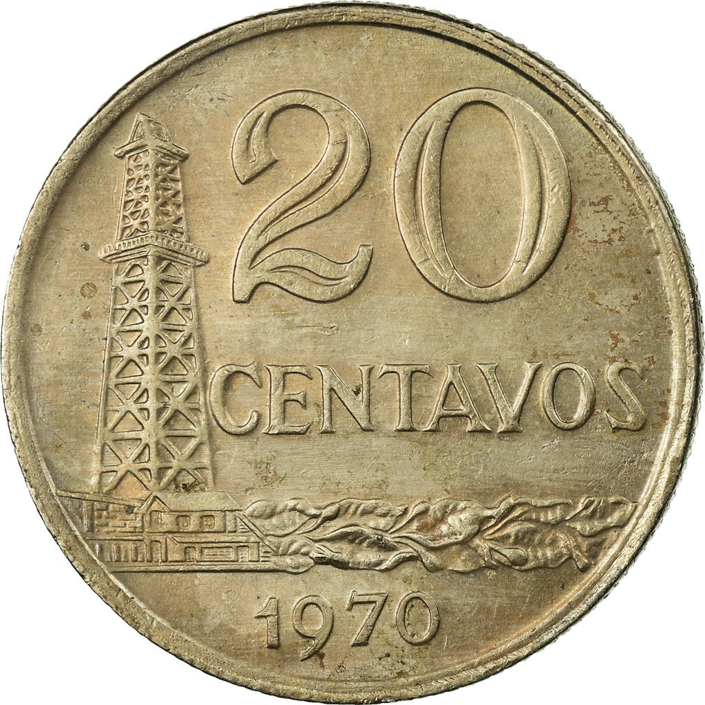 Moneda, Brasil, 20 Centavos, 1970, BC+, Cobre - níquel, KM:579.2