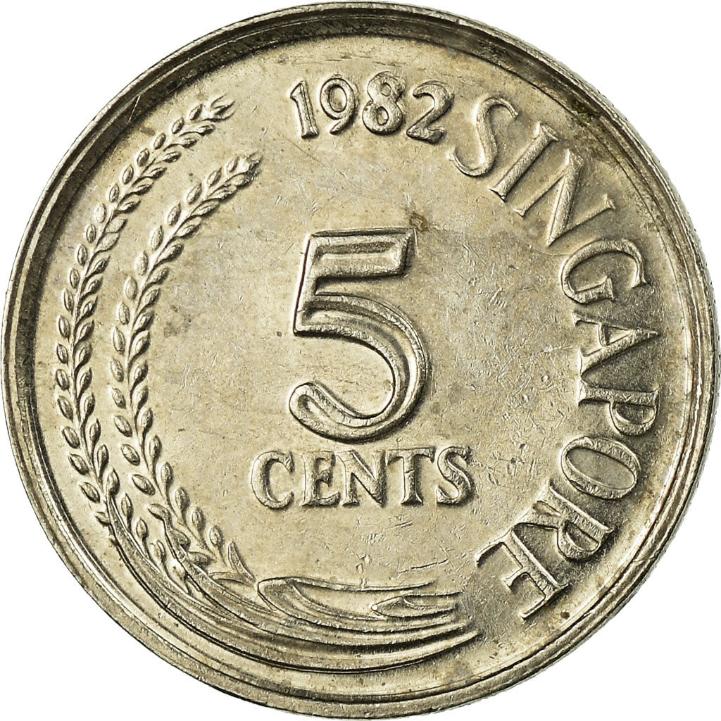 Monnaie, Singapour, 5 Cents, 1982, Singapore Mint, TTB, Copper-nickel, KM:2