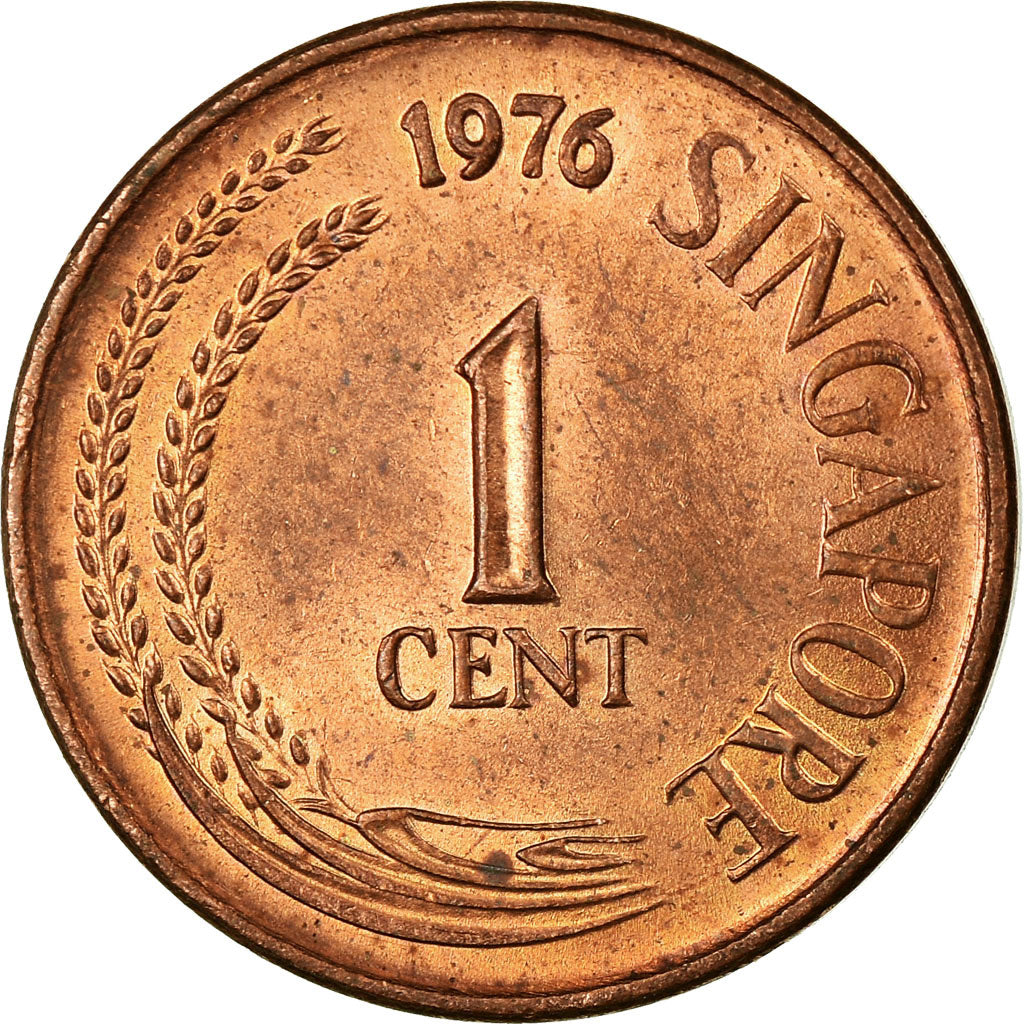 Moneda, Singapur, Cent, 1976, Singapore Mint, MBC, Bronce, KM:1