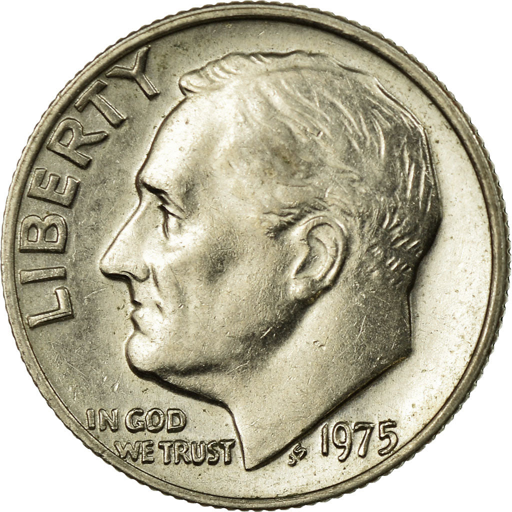 Coin, United States, Roosevelt Dime, Dime, 1975, U.S. Mint, Philadelphia