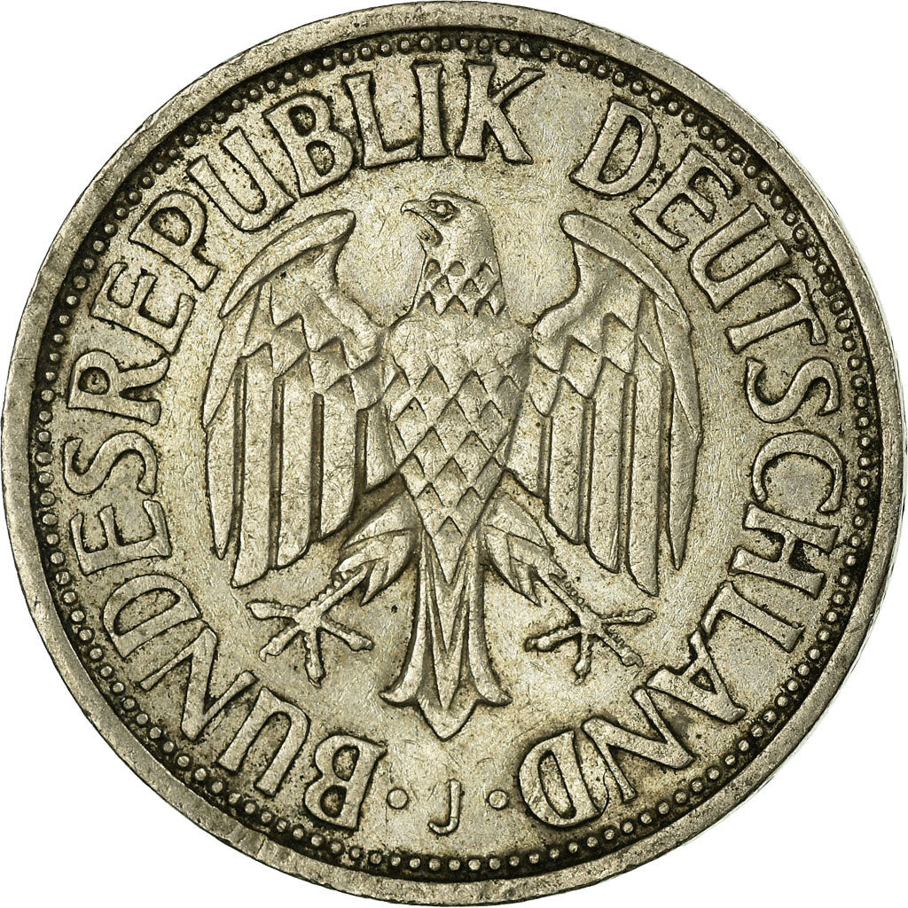 Coin, GERMANY - FEDERAL REPUBLIC, Mark, 1957, Hambourg, VF(30-35)