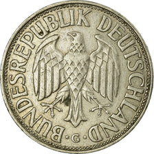 Coin, GERMANY - FEDERAL REPUBLIC, Mark, 1958, Karlsruhe, EF(40-45)