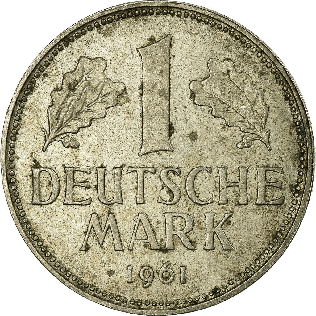 Coin, GERMANY - FEDERAL REPUBLIC, Mark, 1961, Hambourg, VF(30-35)