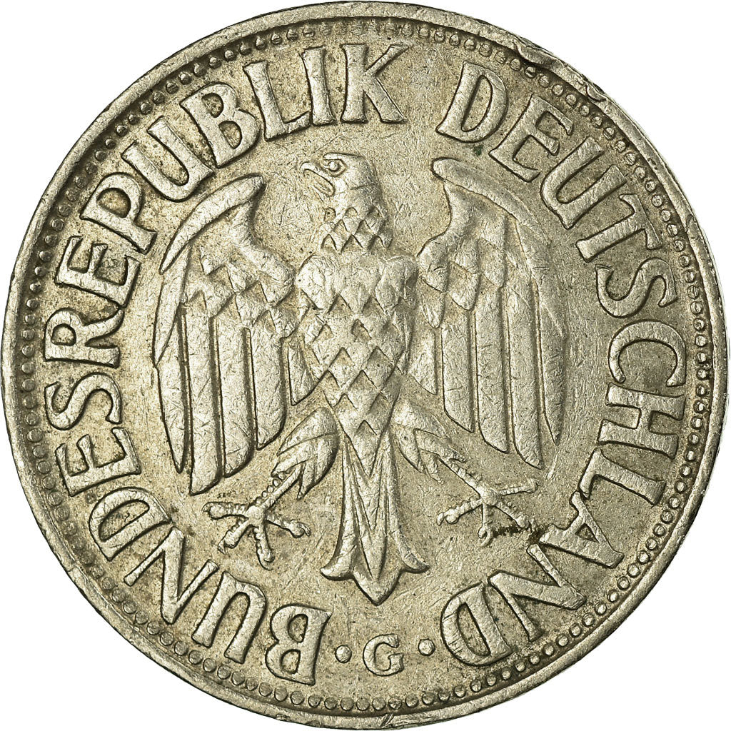 Moneda, ALEMANIA - REPÚBLICA FEDERAL, Mark, 1963, Karlsruhe, MBC, Cobre -