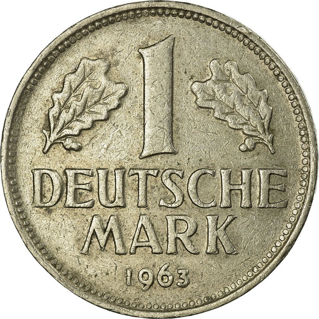 Moneda, ALEMANIA - REPÚBLICA FEDERAL, Mark, 1963, Karlsruhe, MBC, Cobre -