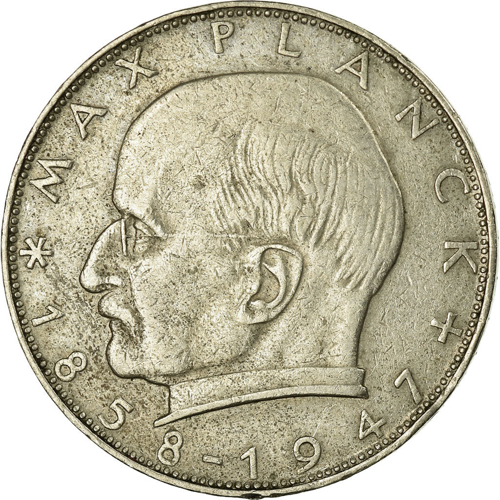 Coin, GERMANY - FEDERAL REPUBLIC, 2 Mark, 1958, Hambourg, VF(30-35)