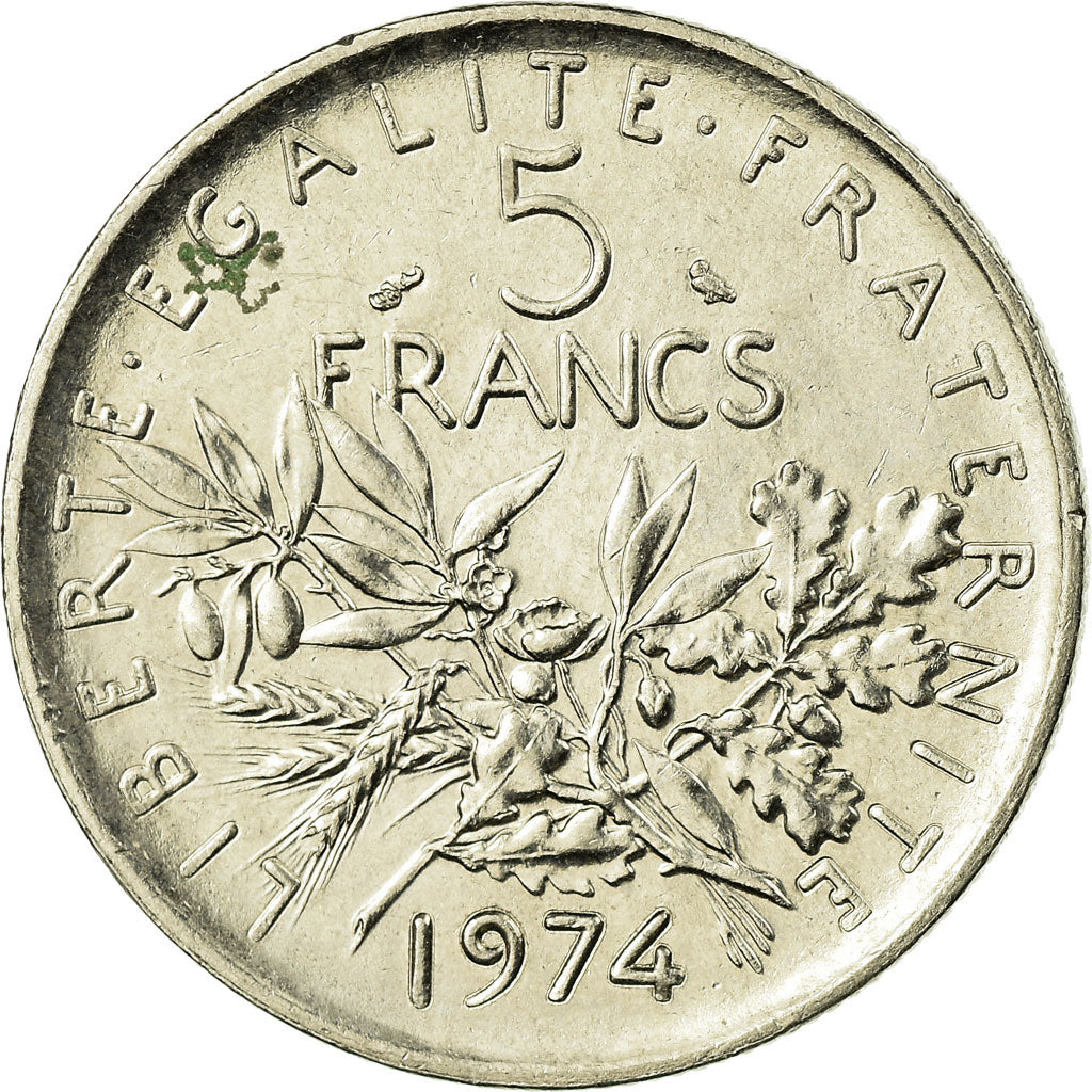 Monnaie, France, Semeuse, 5 Francs, 1974, Paris, TTB, Nickel Clad Copper-Nickel