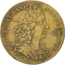 France, Royal, Token, EF(40-45), Copper, 25, Feuardent #1898, 4.40