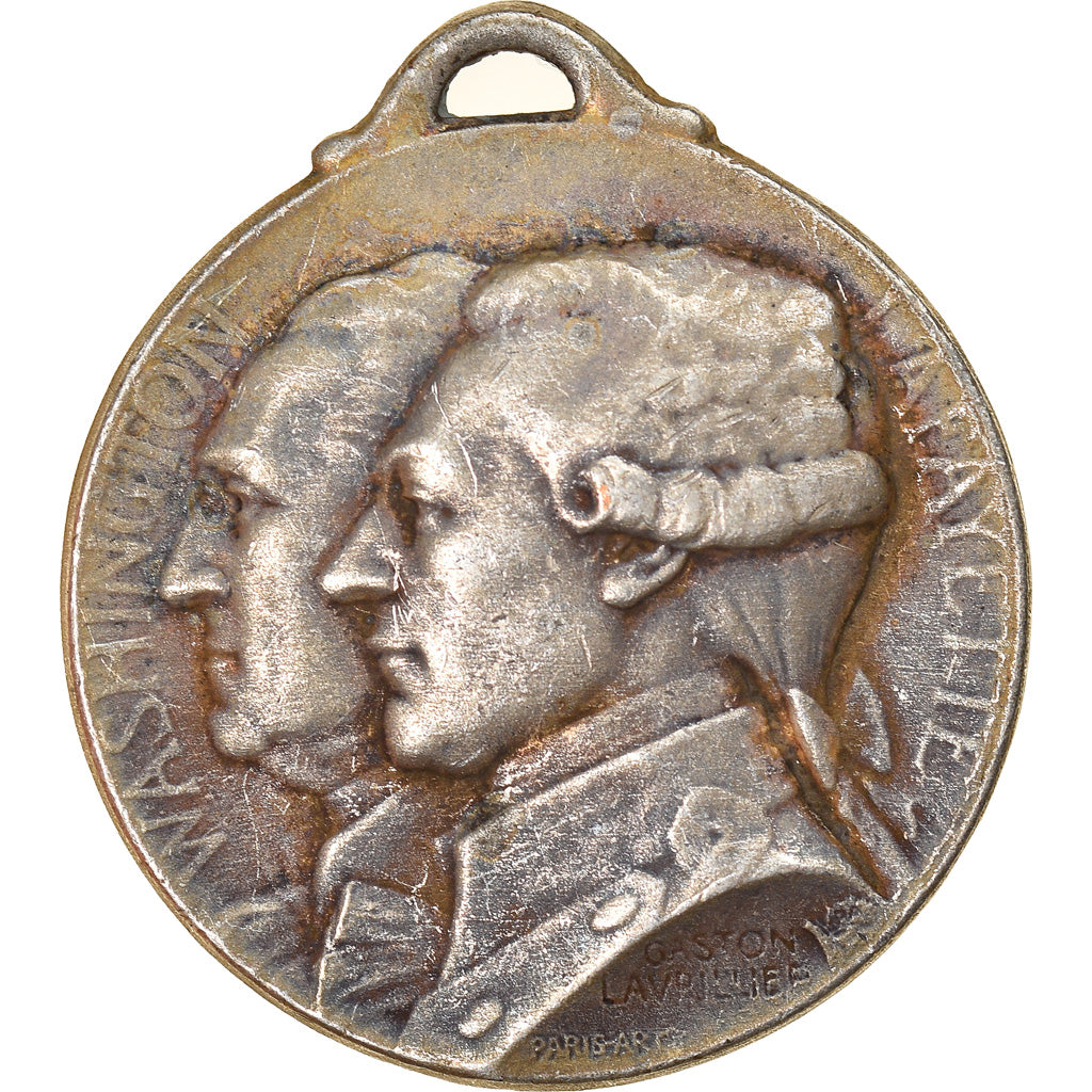 Francia, medalla, Journée de Paris, 1917, Washington and Lafayette, 1917