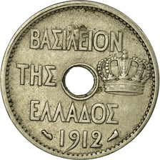 Coin, Greece, George I, 10 Lepta, 1912, VF(30-35), Nickel, KM:63