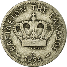 Coin, Greece, George I, 5 Lepta, 1894, Paris, VF(20-25), Copper-nickel, KM:58