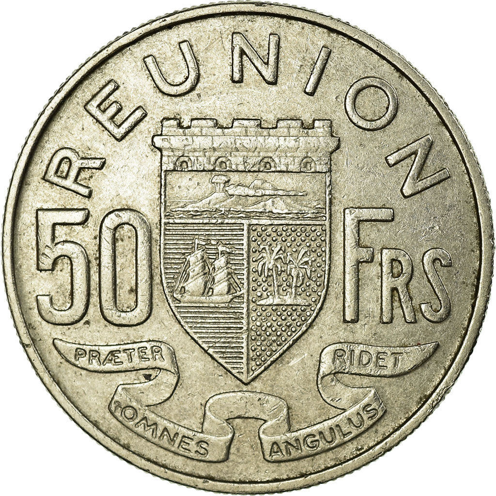 Coin, Réunion, 50 Francs, 1962, EF(40-45), Nickel, KM:12