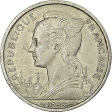 Coin, Réunion, 5 Francs, 1955, VF(30-35), Aluminum, KM:9