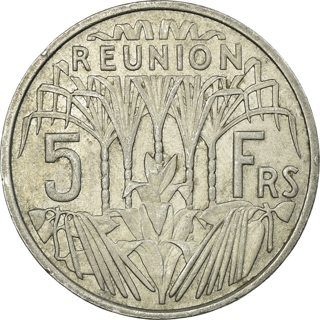 Coin, Réunion, 5 Francs, 1955, VF(30-35), Aluminum, KM:9