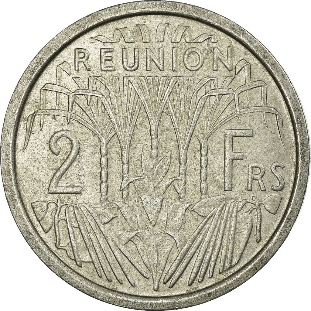 Coin, Réunion, 2 Francs, 1973, VF(30-35), Aluminum, KM:8