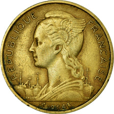 Coin, Réunion, 20 Francs, 1964, VF(30-35), Aluminum-Bronze, KM:11