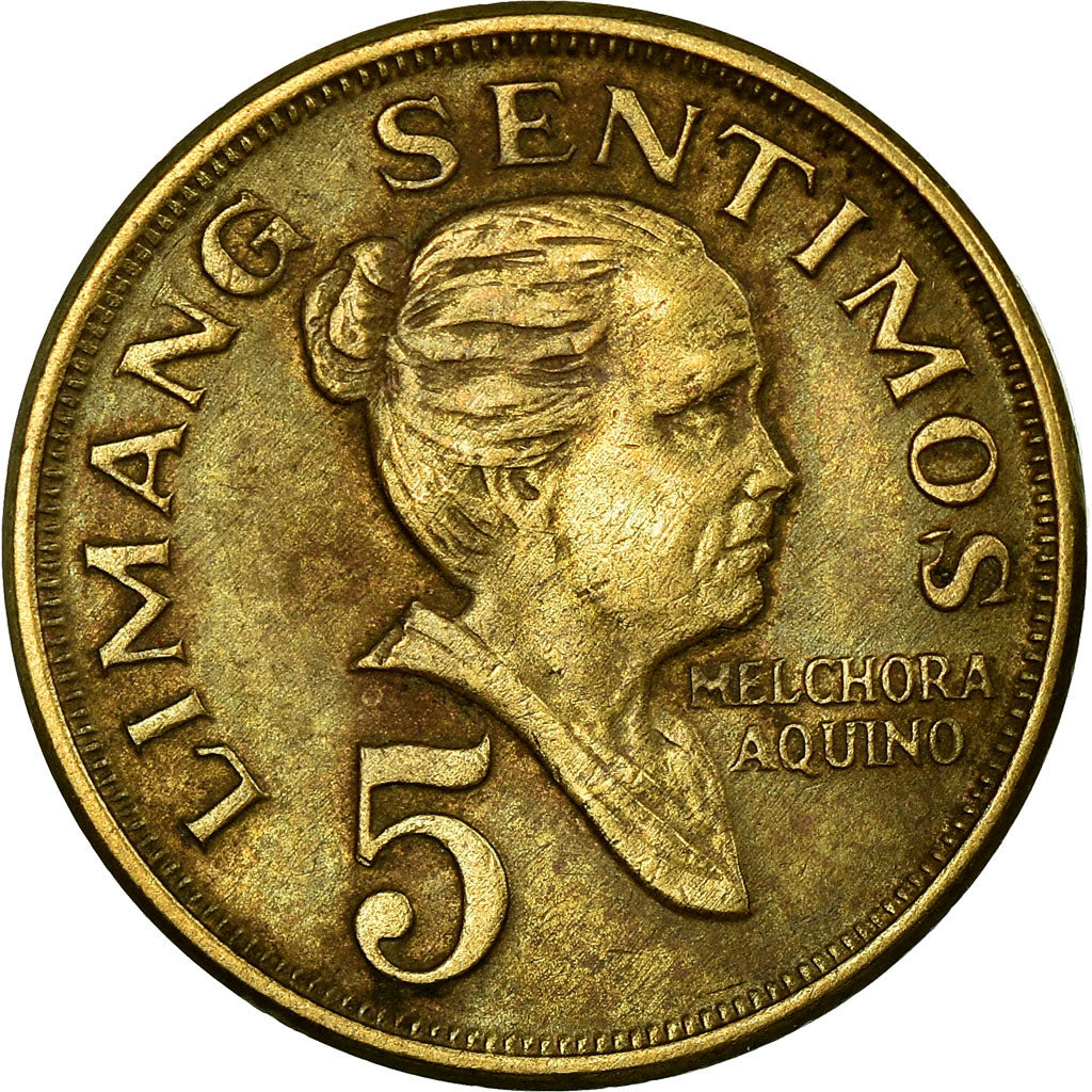 Coin, Philippines, 5 Sentimos, 1974, VF(30-35), Brass, KM:197