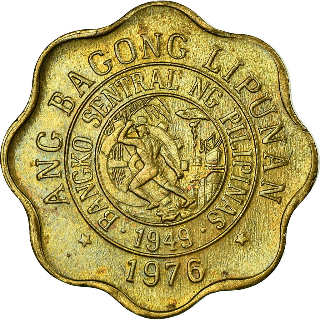 Monnaie, Philippines, 5 Sentimos, 1976, TTB, Laiton, KM:206