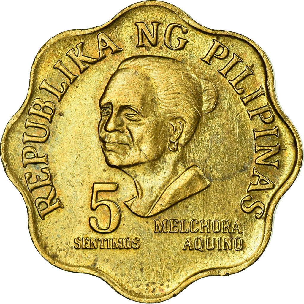Monnaie, Philippines, 5 Sentimos, 1976, TTB, Laiton, KM:206