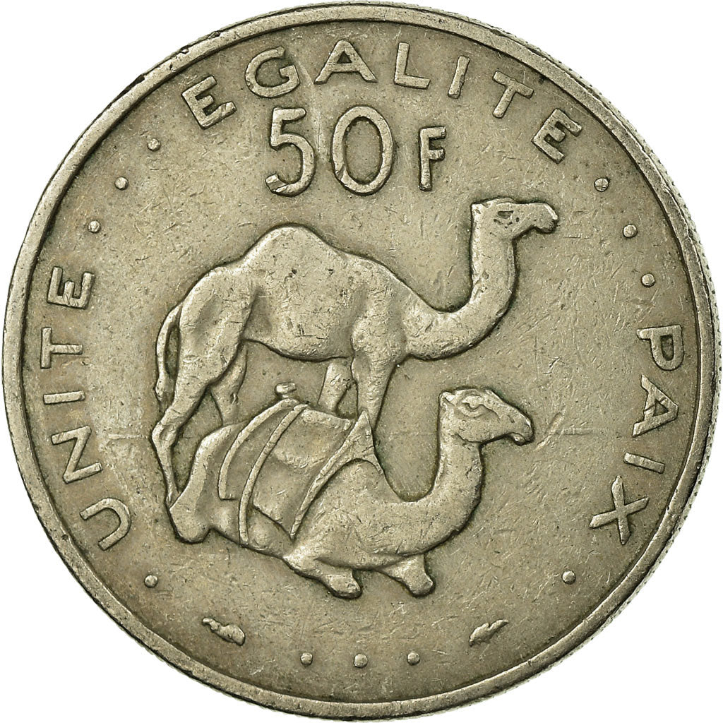 Coin, Djibouti, 50 Francs, 1982, Paris, VF(30-35), Copper-nickel, KM:25