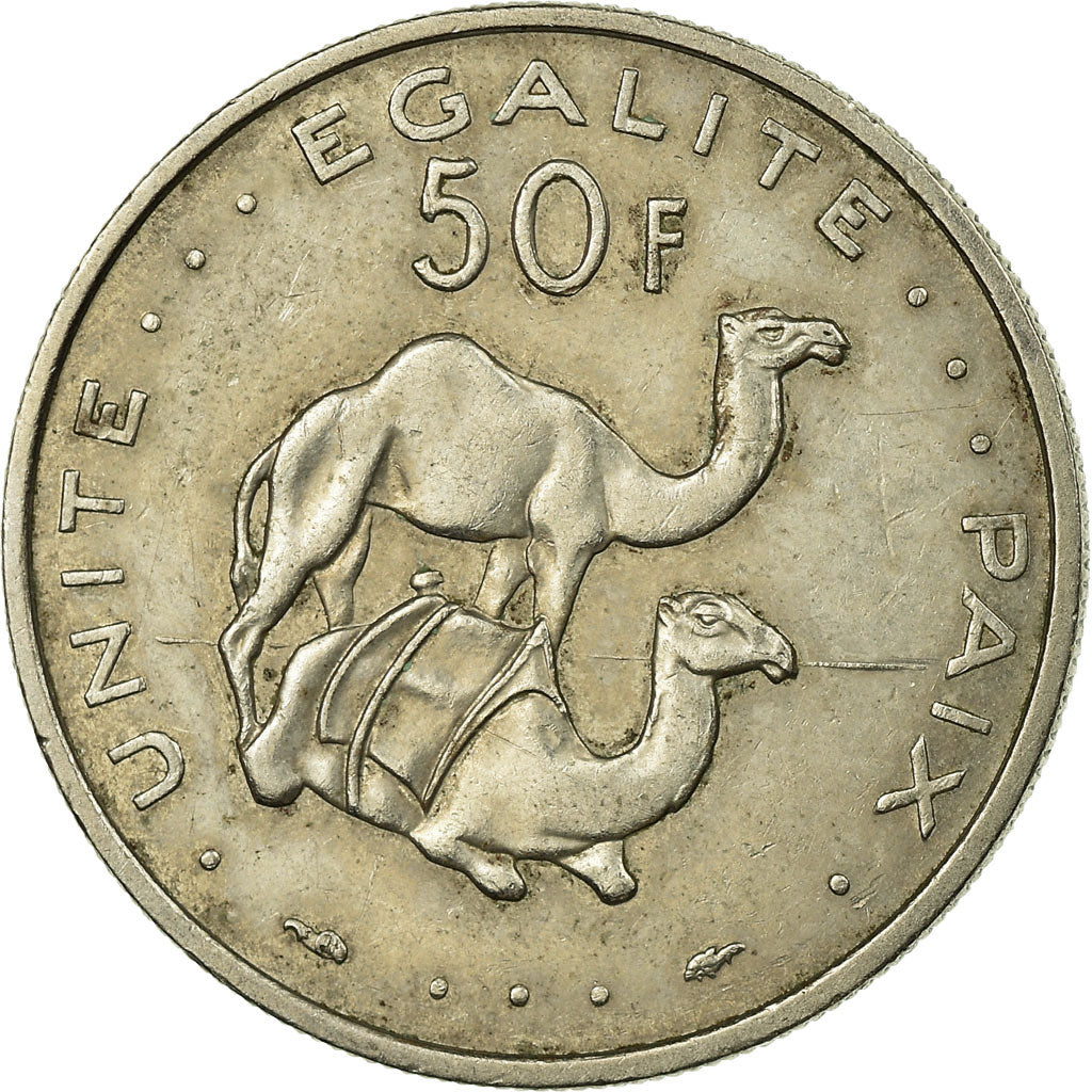 Coin, Djibouti, 50 Francs, 1986, Paris, VF(30-35), Copper-nickel, KM:25